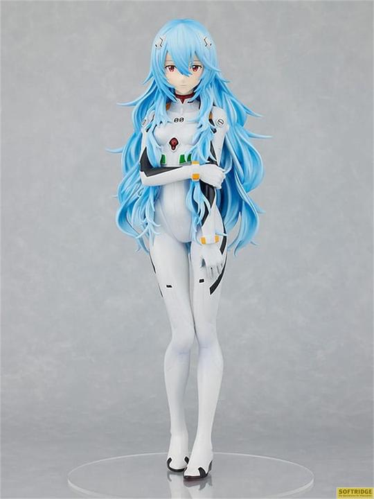 Actual product image Good Smile Company Rebuild of Evangelion Pop Up Parade XL PVC Statue Rei Ayanami: Long Hair Ver. 38 cm