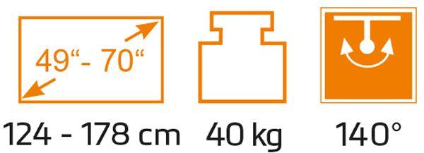 Produktbild myWall HT 29 W (40 kg, 49" - 70")