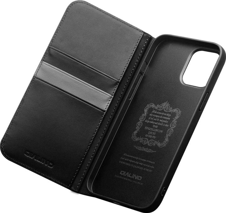 Actual product image QiAlino Hülle Flip Mattschwarz (Apple iPhone 15 Pro)