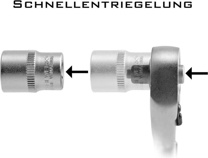 Actual product image Stahlwerk Professional ratchet box 1/4 inch reversible ratchet 35-piece chrome vanadium