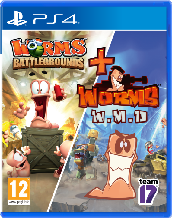 Immagine prodotto Team17 Telltale Games Worms Battlegrounds + Worms WMD Pacchetto doppio (PS4, EN)