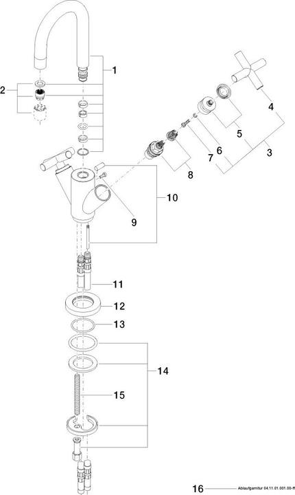 Image du produit Dornbracht Tara, mélangeur de lavabo monotrou, avec vidage automatique, saillie 100 mm, 22302892