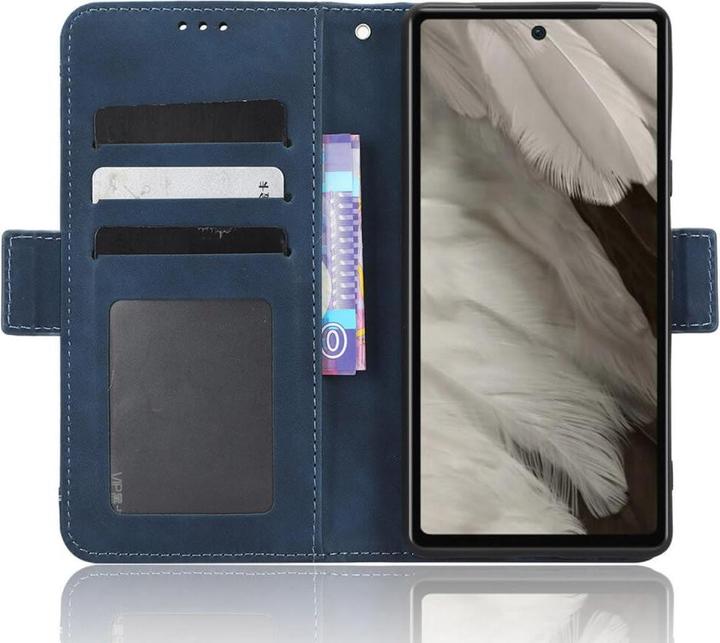 Actual product image Cover-Discount Google Pixel 7a - Case with many card slots blue (Google Pixel 7a)