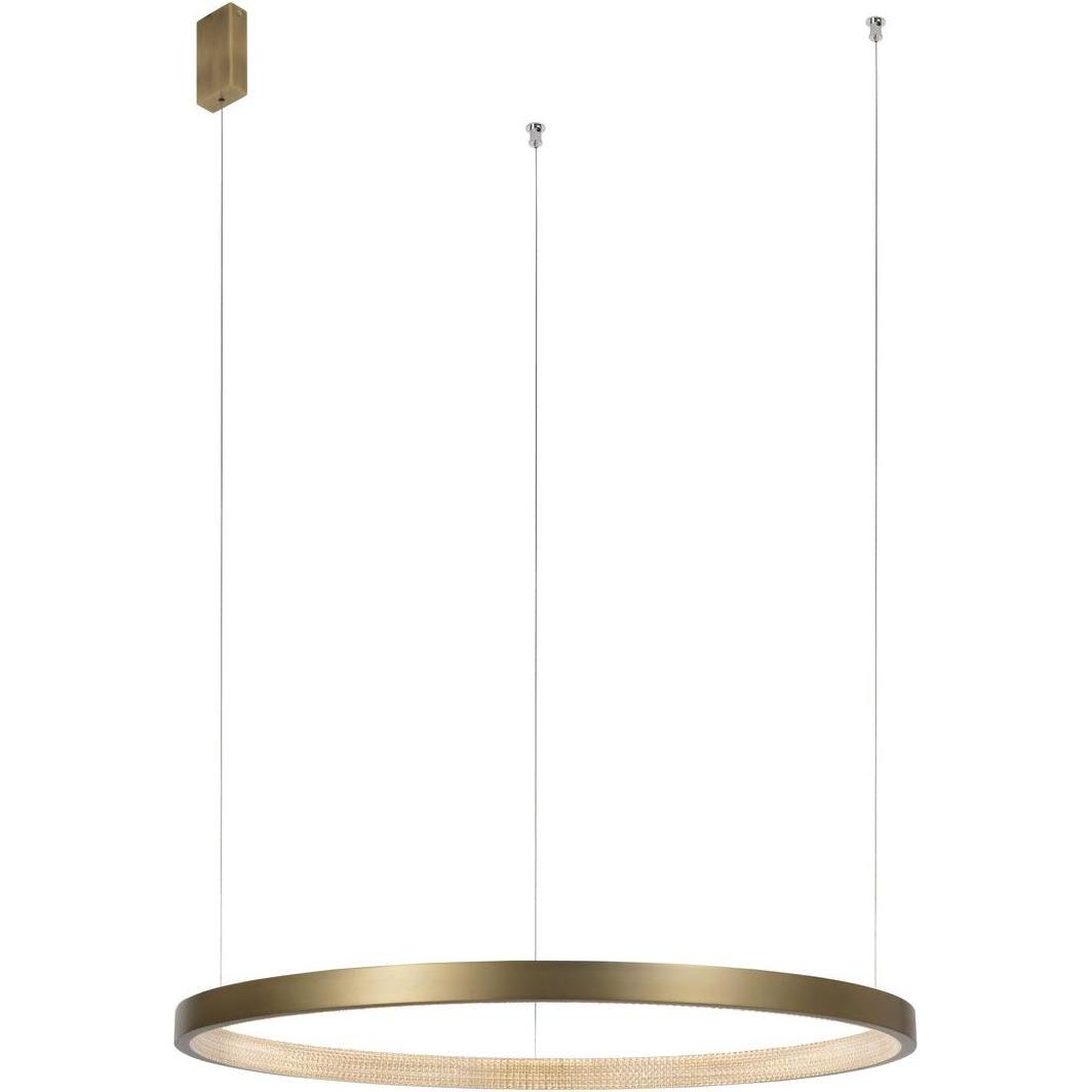 Nova Luce, Pendelleuchte, VEGAS LED Pendelleuchte Messing 30W Warmweiss 180x85cm 86016806