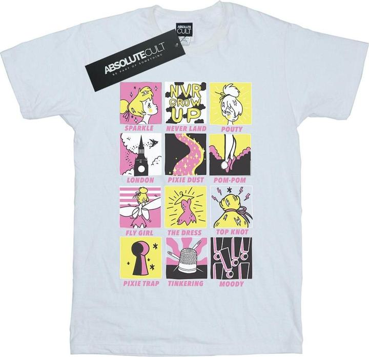 Immagine prodotto Disney Tinkerbell Squares Maglietta Ampia Donna (XXL)