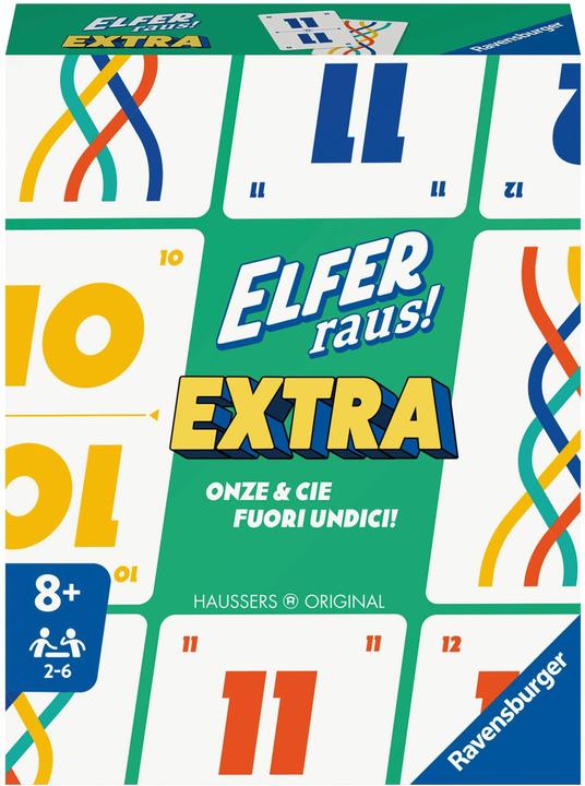Energielabel Ravensburger 20946 - Elf uit! Extra, Kaartspel voor 2-6 spelers, Klassiek vanaf 8 jaar, Extra (Italiaans, Duits, Frans)