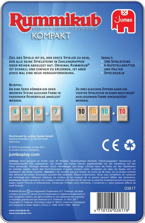 Actual product image Jumbo Rummikub Compact (German)