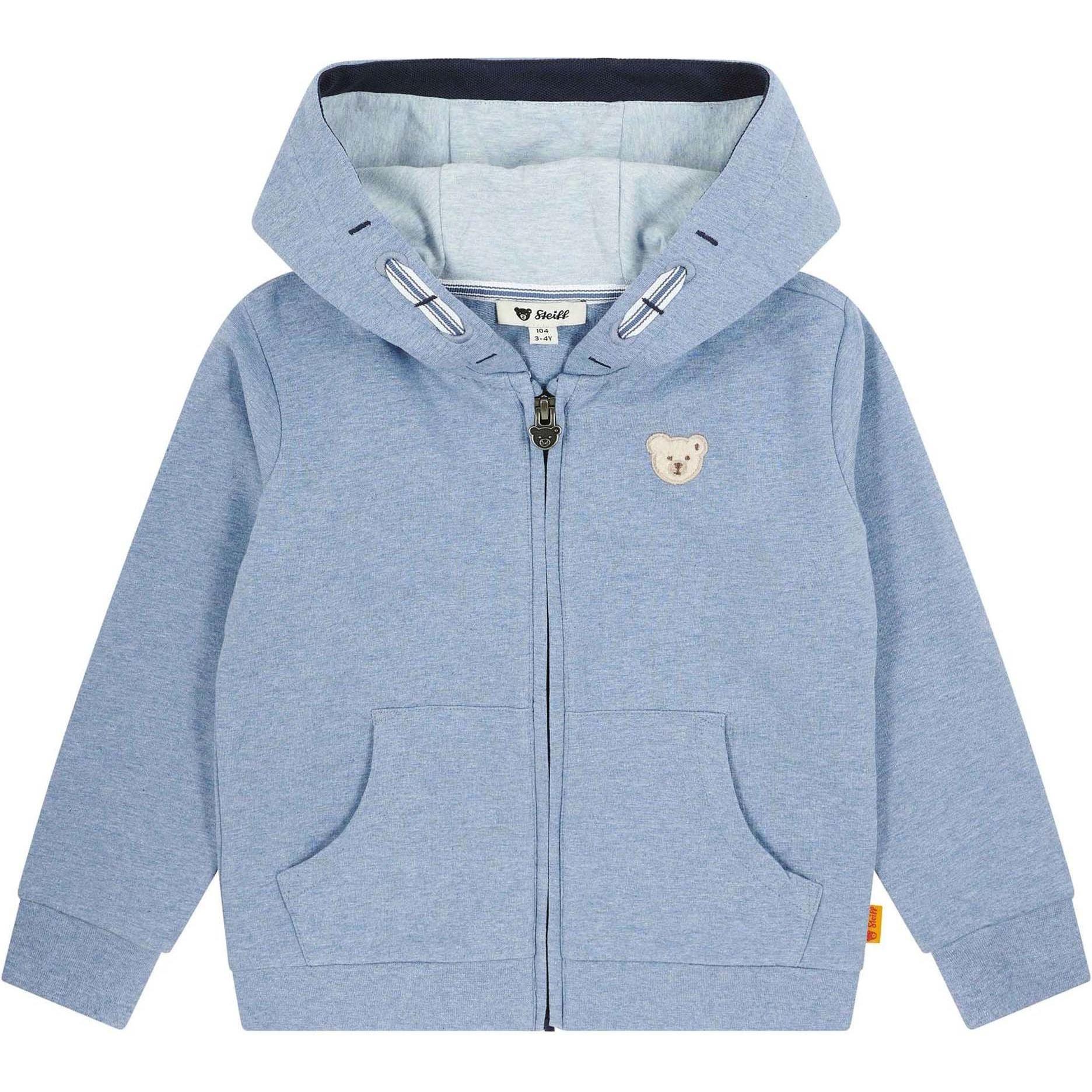 Steiff, Herren, Pullover, mit Kapuze, Blau, (104)