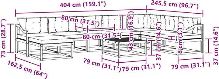 Produktbild vidaXL Outdoor-Sofagarnitur