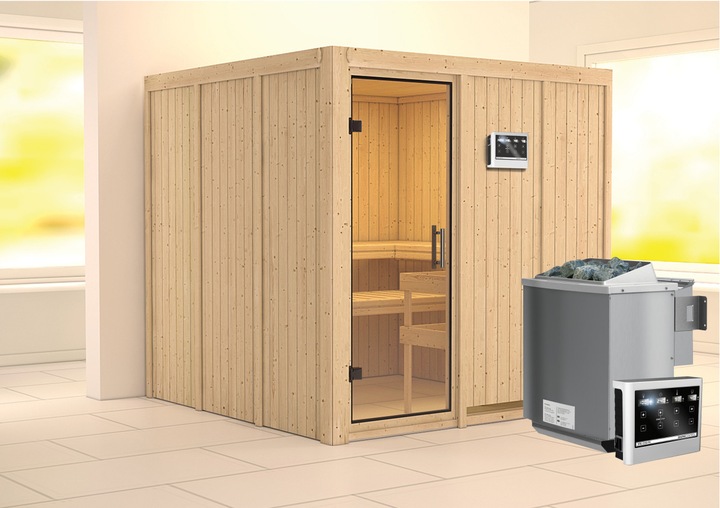 Actual product image Karibu Rodin without roof rim (9 KW Bio external control)