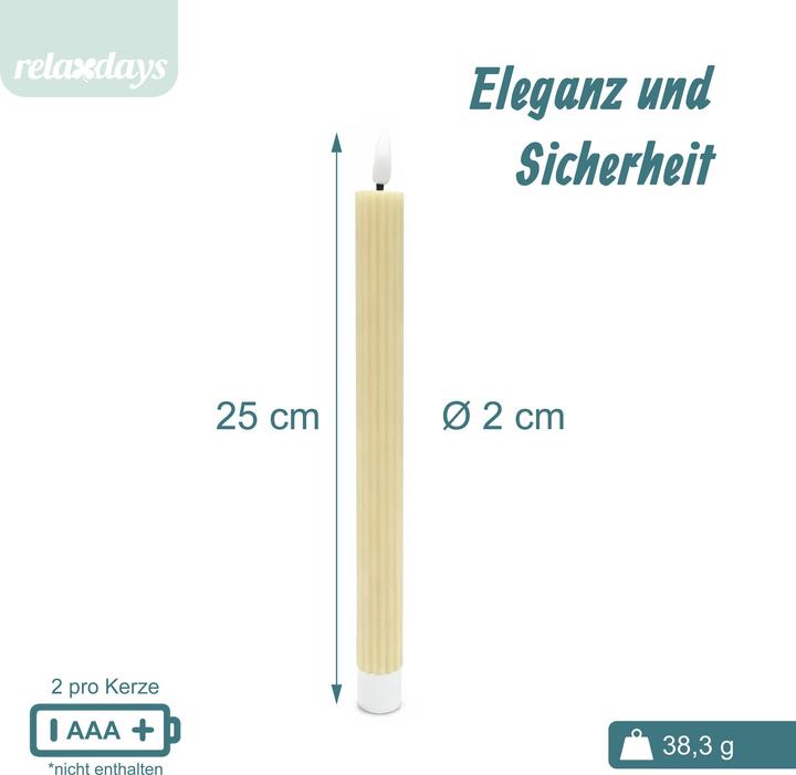 Productafbeelding Relaxdays 4x LED-Stabkerzen (4x)