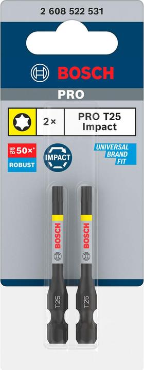 Actual product image Bosch Professional Zubehör PRO Torx Impact Bit (T25)