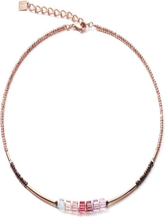 Immagine prodotto Coeur de Lion Collier GeoCube (Cristalli Swarovski e rondelle di strass, Occhio di tigre sintetico, Acciaio inossidabile)