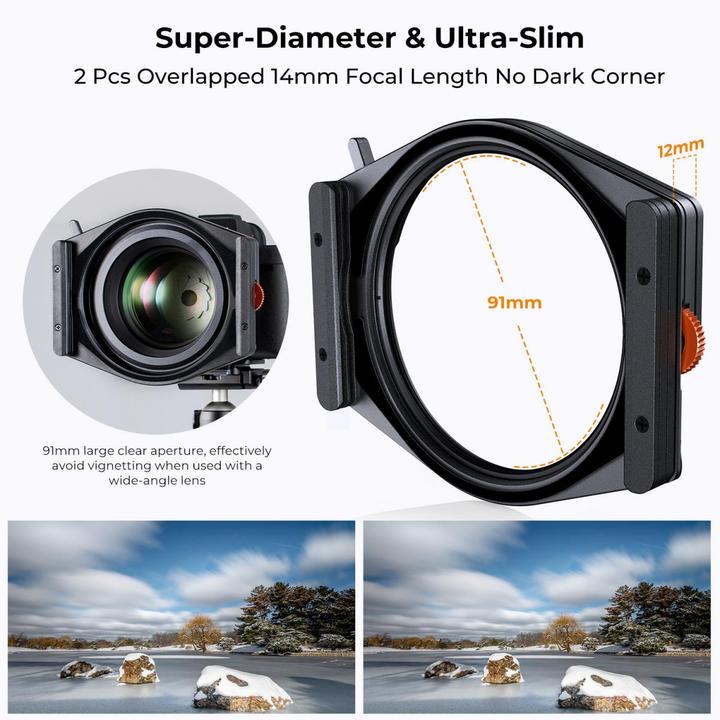 Produktbild K&F Concept Concept Filterkit Square X-Pro: Houder CPL ND1000 GND (95 mm, ND- / Graufilter, 10000 mm)