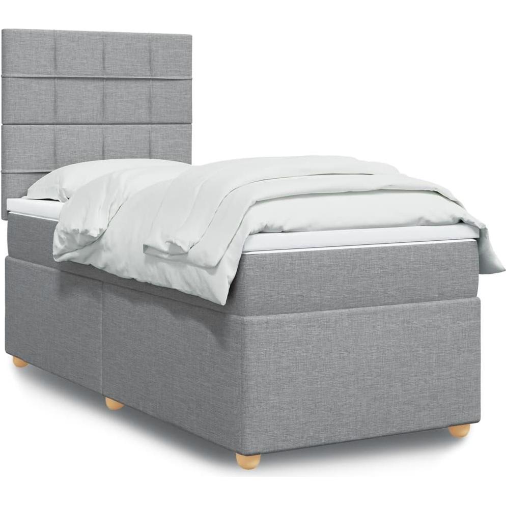 VidaXL, Bett, Bo x springbett mit Matratze 120 x 200 cm Stoff (120 x 200 cm)