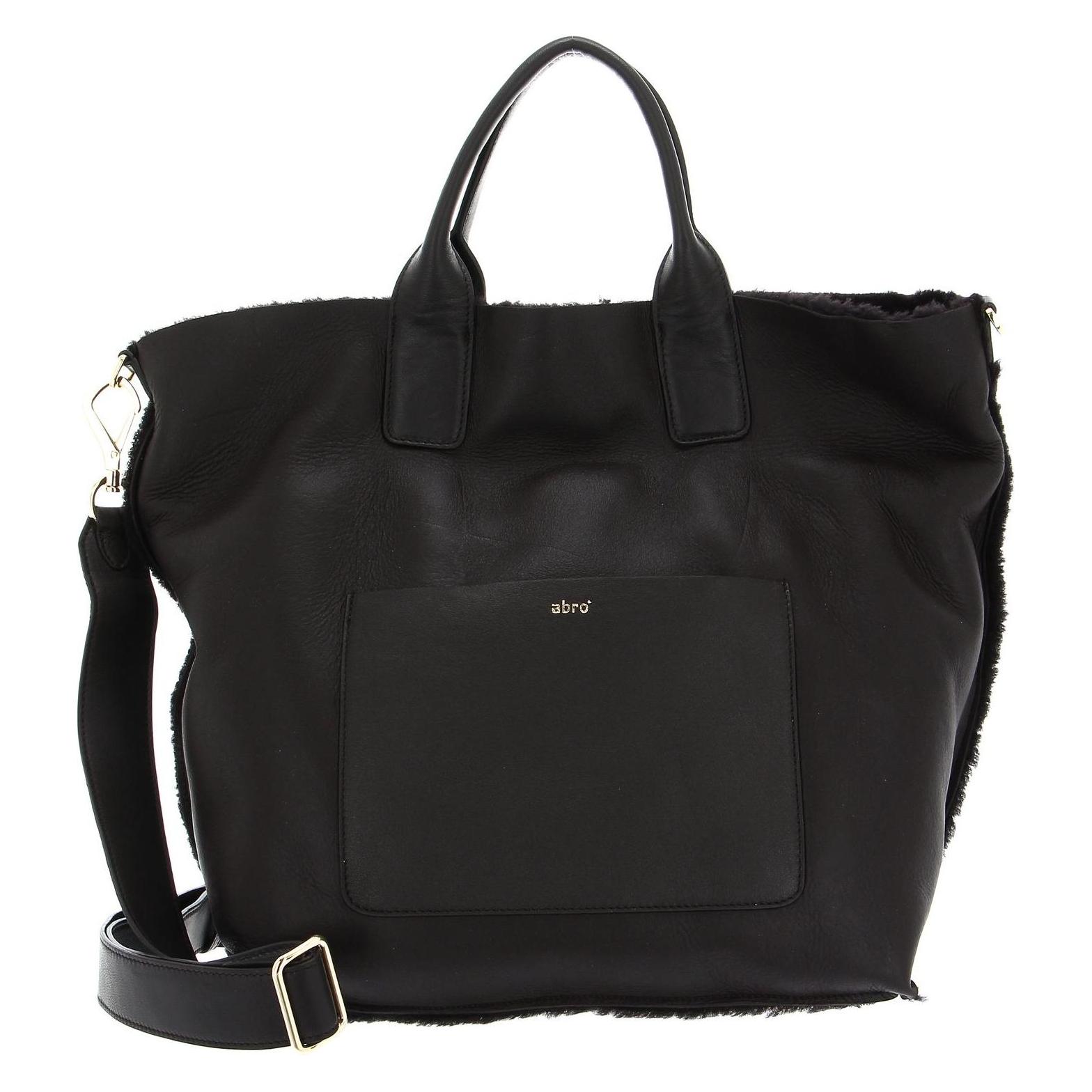 Abro, Damen, Tasche, Leather Shearling Casharel Shopper Raquel Big, Braun