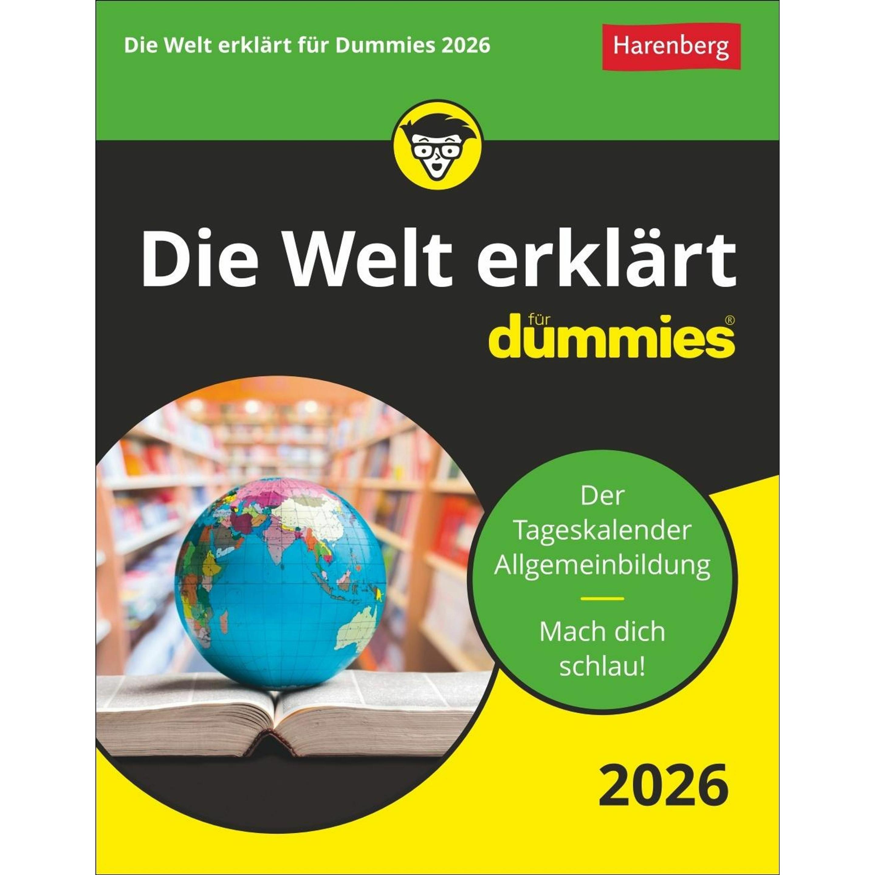 Harenberg, Calendario, Die Welt erklärt für Dummies Tagesabreisskalender 2026