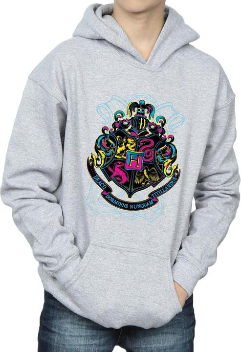 Image du produit - Sweat à capuche NEON HOGWARTS CREST - Garçon (152, 158)