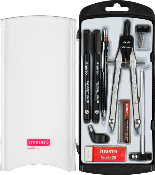 Actual product image Schneider Quick adjustment compass school set, 9 pieces