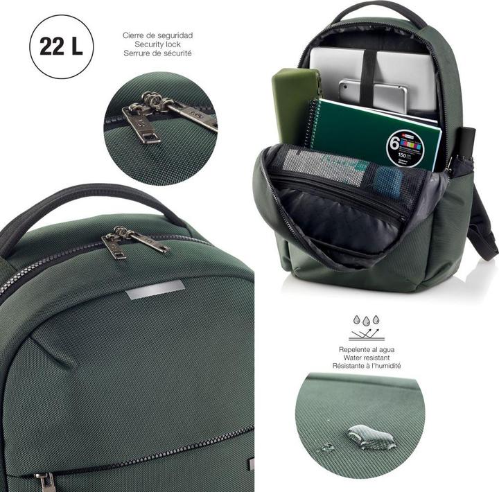 Actual product image Miquelrius Bag to work Series Rucksack M grün 22l (22 l)
