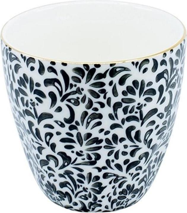 Kadastar Kaffeetasse Metropolitan Floral 250 ml, Schwarz/Weiss (250 ml, 1x)