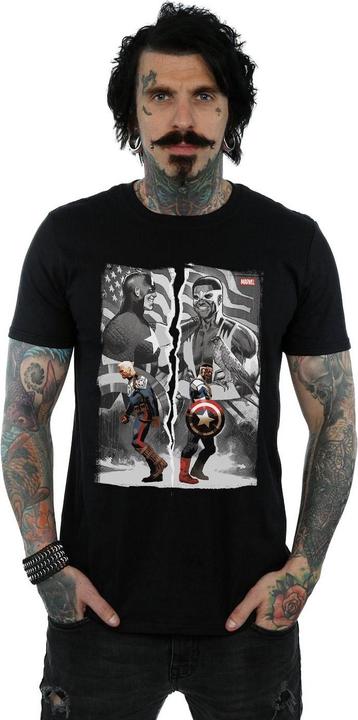 Immagine prodotto Falcon And Captain America Split Maglietta Uomo (XL)