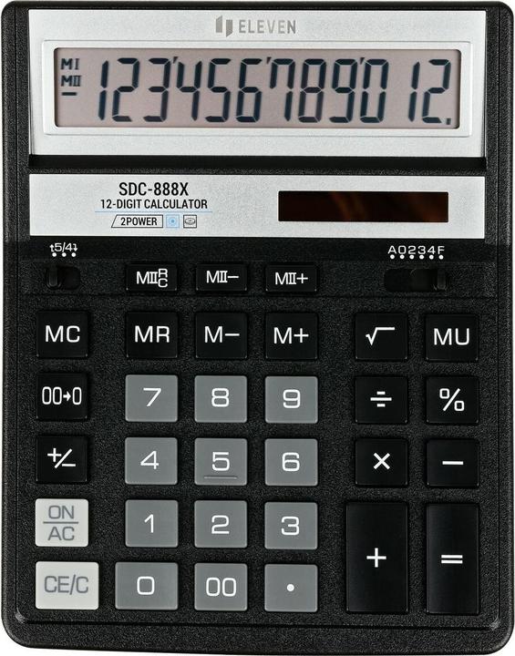 Actual product image Eleven Pocket calculator Pocket calculator SDC888XBK, black, desktop, 12 digits
