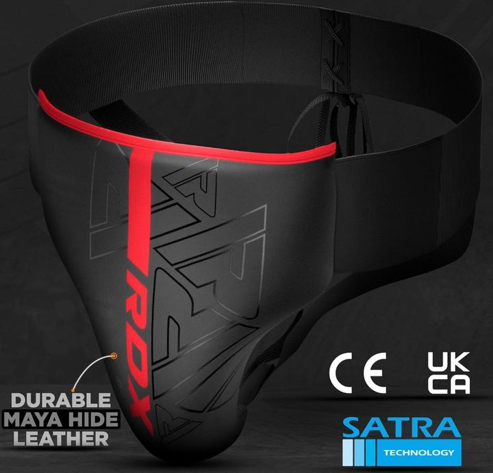 Actual product image Rdx Groin Guard Rex F6 Matte Red-L (L)