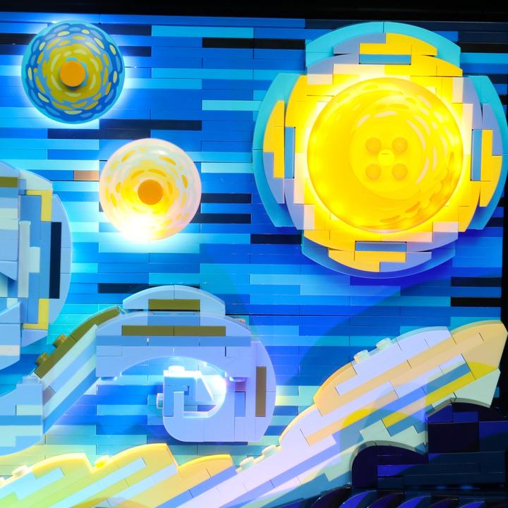 Immagine prodotto BrickBling Set di luci LED per LEGO Vincent van Gogh - La notte stellata