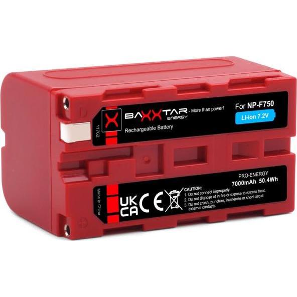 Baxxtar Akku NP-F750 (Akku), Kamera Stromversorgung, Rot