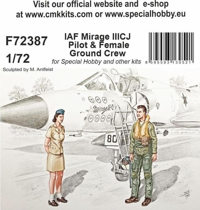 Actual product image CMK IAF Mirage IIICJ Pilot & Female Ground Crew