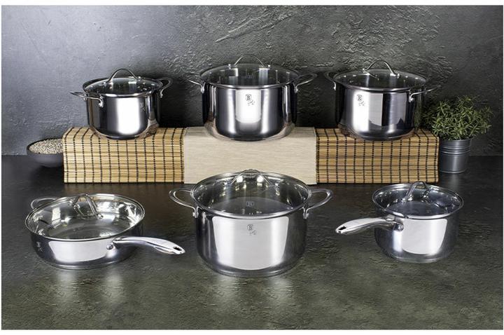Actual product image BerlingerHaus 12-Piece Cookware Set (Frying pan, Pot, Aluminium, 24 x 27.50 cm)