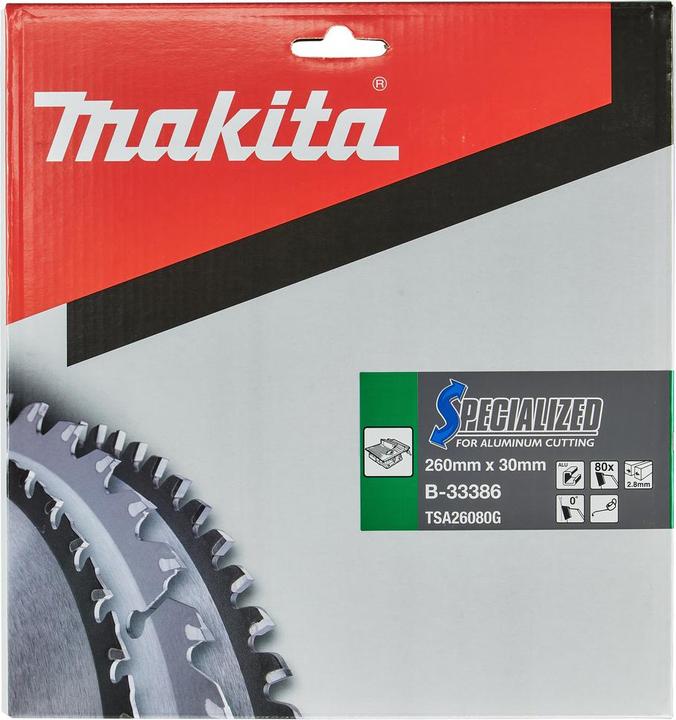 Productafbeelding Makita SPECIALIZED zaagblad 260x30x80Z