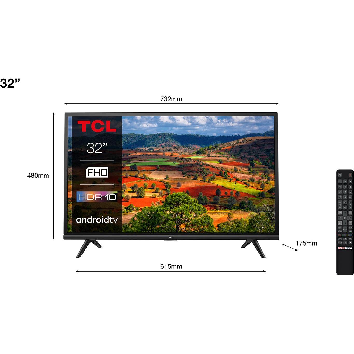 Thumbnail - TCL 32ES570F (32", ES5, LCD, Full HD, 2021), TV, Schwarz