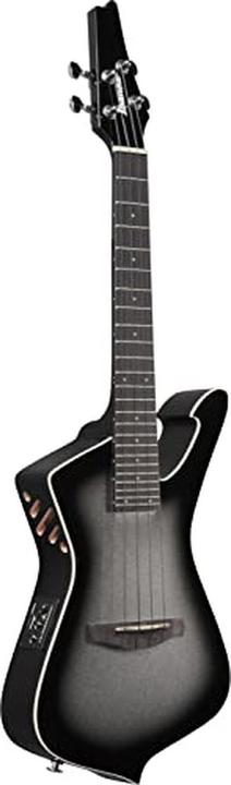 Actual product image Ibanez UICT100 Metallic Gray Sunburst High Gloss electric-acoustic tenor ukelele met gigbag (Tenor)