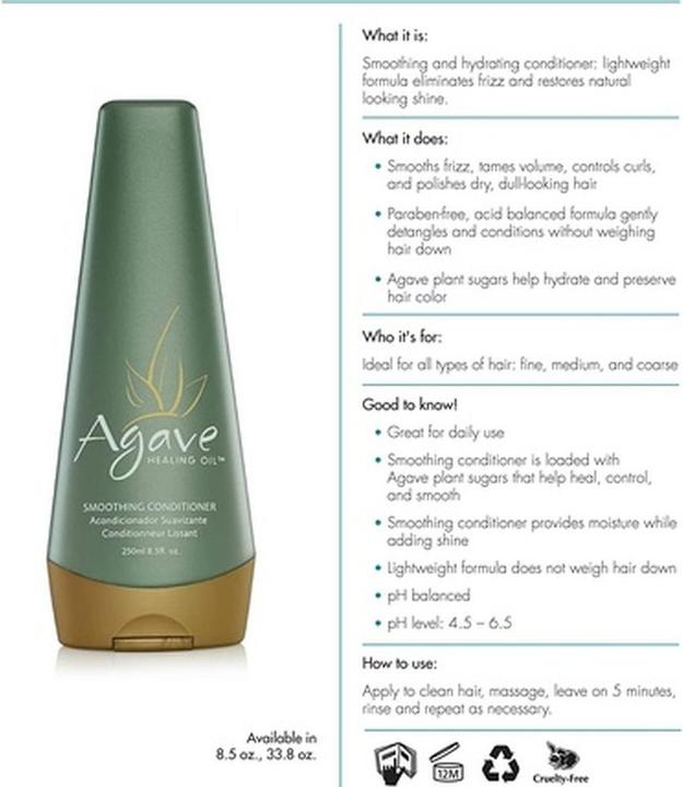 Valori nutrizionali e ingredienti Agave Healing Oil Balsamo levigante all'olio curativo 250 ml (250 ml)