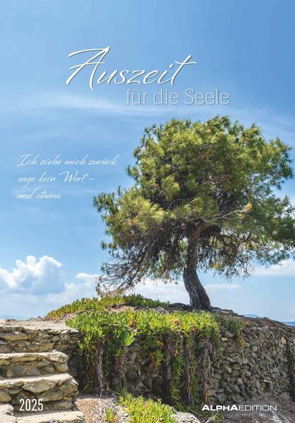 Actual product image Alpha Edition Time out for the soul 2025 picture calendar, 23,7x34cm, wall calendar with space for (Hardcover, German)