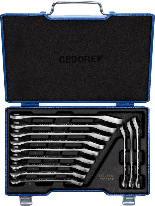 Image du produit Gedore 7 UR-012 Jeu de clés à fourche à cliquet, réversibles 12 pièces 8-19 mm (10 mm, 11 mm, 12 mm, 13 mm, 14 mm, 15 mm, 16 mm, 8 mm, 9 mm)