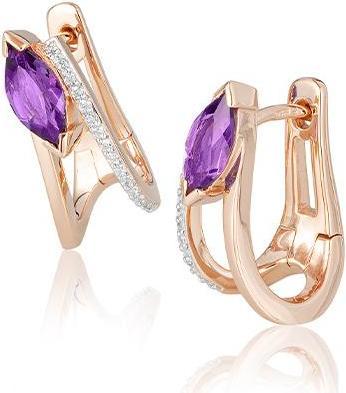 Produktbild Breuning OHRSCHMUCK - E.AMETHYST/Brill. 0,15 Ct. H/si (750/18 K Gold)