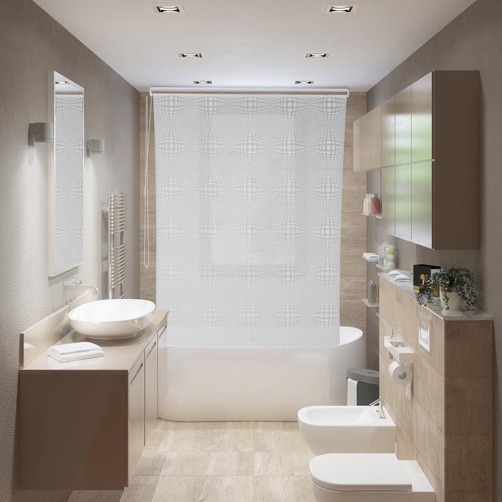 Actual product image Relaxdays Shower roller blind