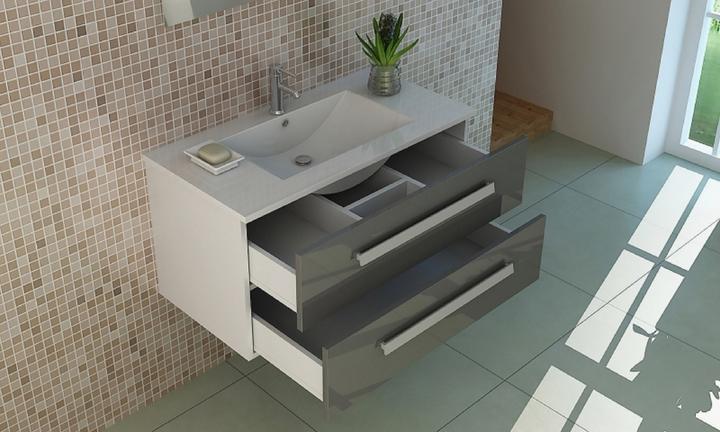 Actual product image Jet-Line Bathroom set LOCARNO gray