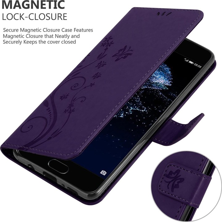 Produktbild Cadorabo Flower Book Cover (Huawei P10)