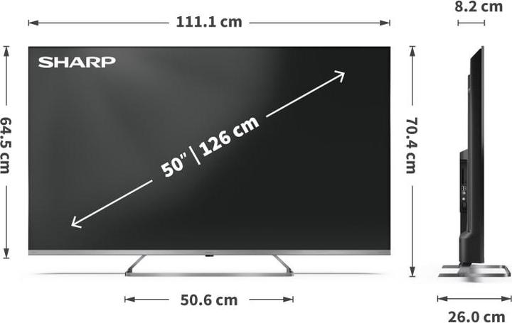 Actual product image Sharp 50JP7265E (50", Mini-LED, 4K)