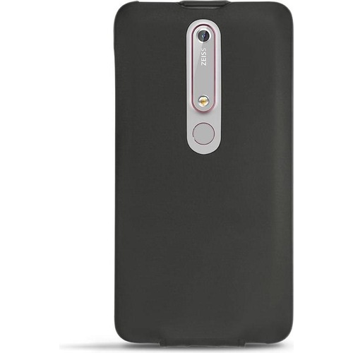 Noreve Lederschutzhülle vertikal (Nokia 6 (2018)), Smartphone Hülle, Schwarz