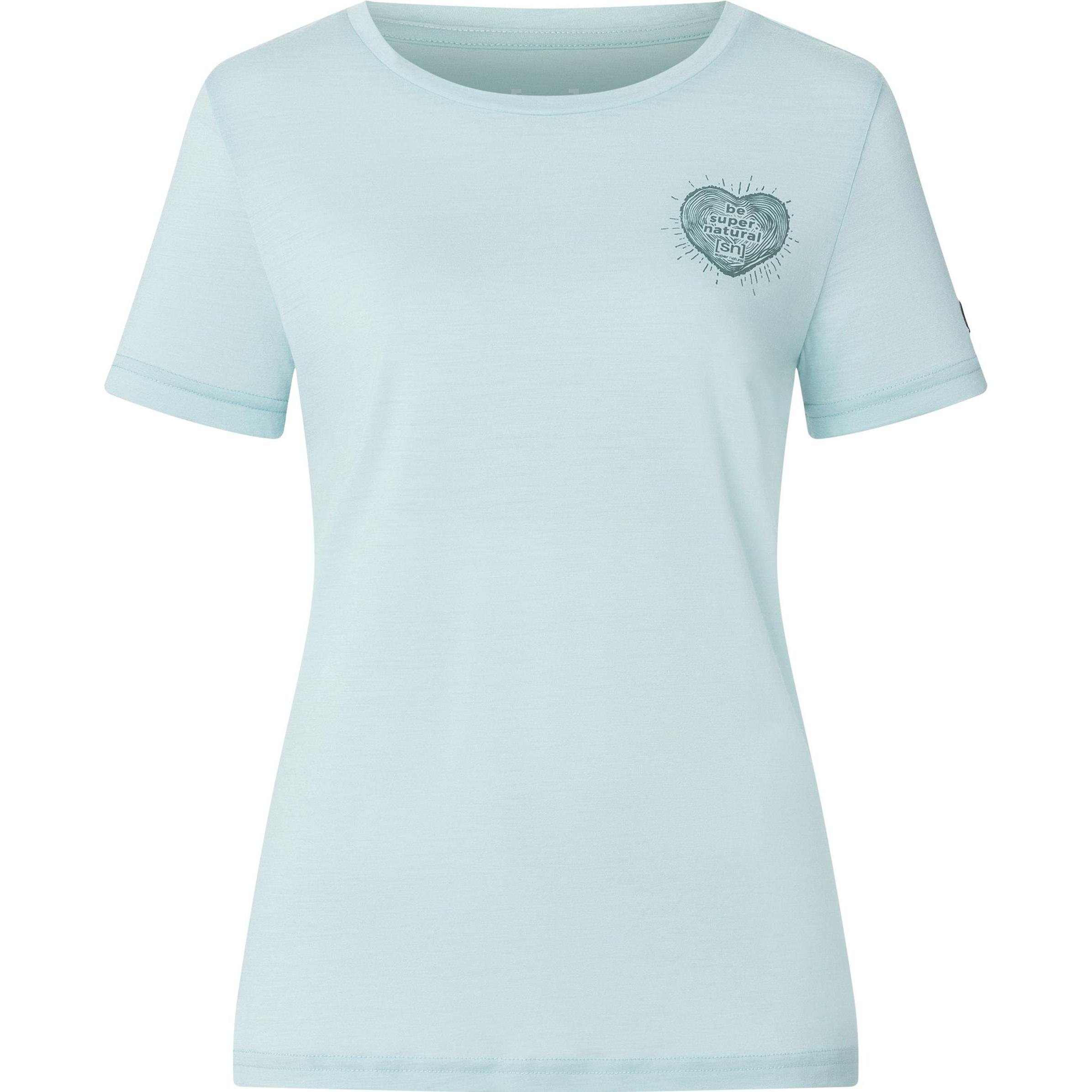 Super Natural, Damen, Shirt, Women's Little Heartwood Tee, Blau, (M)