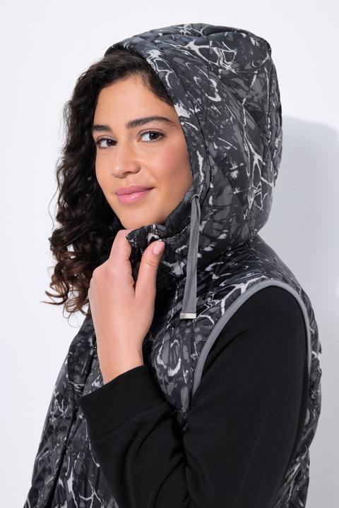 Actual product image Ulla Popken HYPRAR Long-Steppweste, wasserabweisend, Schmetterlinge (54)