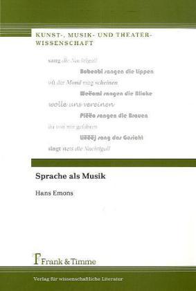 Produktbild Sprache als Musik (Deutsch, Hans Emons, 2010)