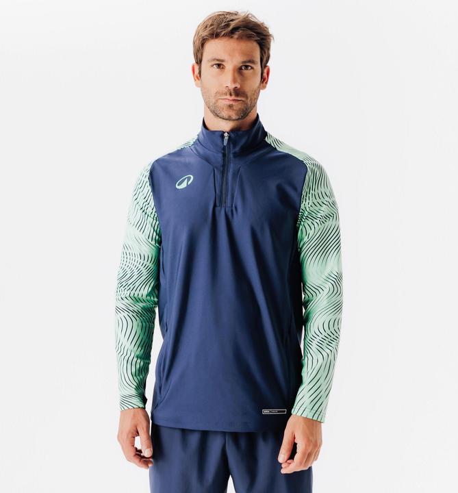 Actual product image Kipsta Fussball Sweatshirt 1/2 Zip - Viralto Wavy Club marineblau/grün (XXL)