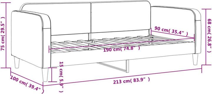 Produktbild vidaXL Tagesbett (Recamiere)