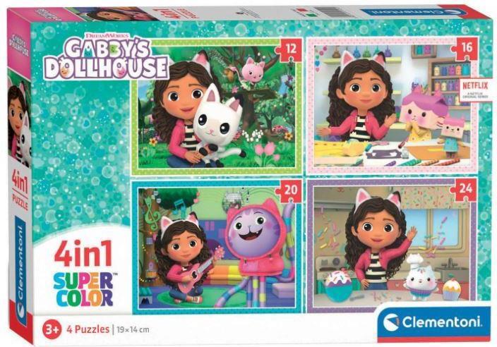 Image du produit Clementoni Puzzle Gabby's Dollhouse 4in1 (72 pièces)